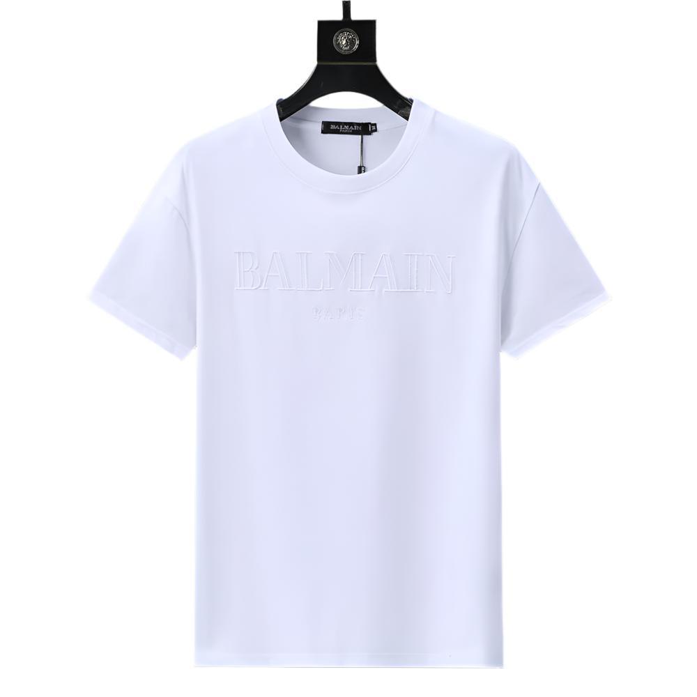 Balmain White T-Shirt Without Collar Banlieue91
