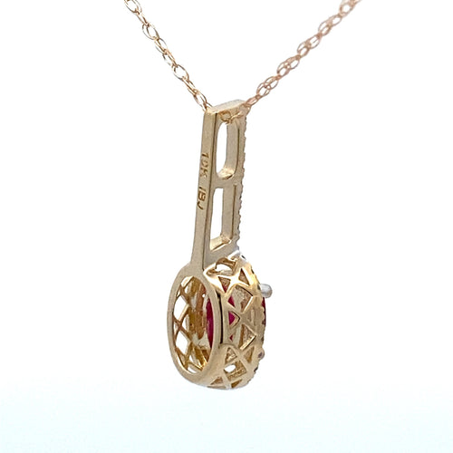 .45ct Ruby Diamond Fashion Pendants 10KT Yellow Gold Bids.com