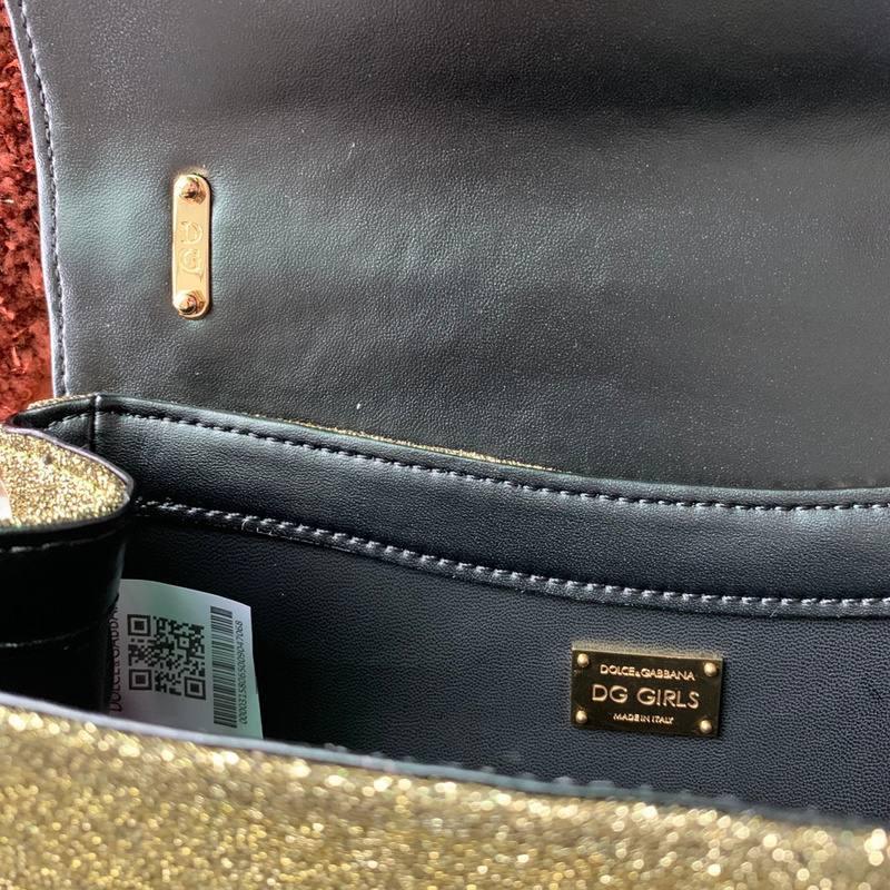 Dolce & Gabbana Girls Baroque Logo Metallic Mini Crossbody Bag Banlieue91