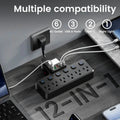 12-in-1 Adjustable Desk Lamp Power Strip – 6 AC Outlets, 3 USB-A & 2 Type-C Ports, Surge Protection DailySale