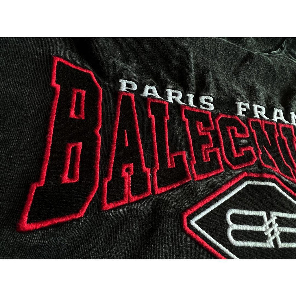 Balenciaga Black T-Shirt Without Collar Banlieue91