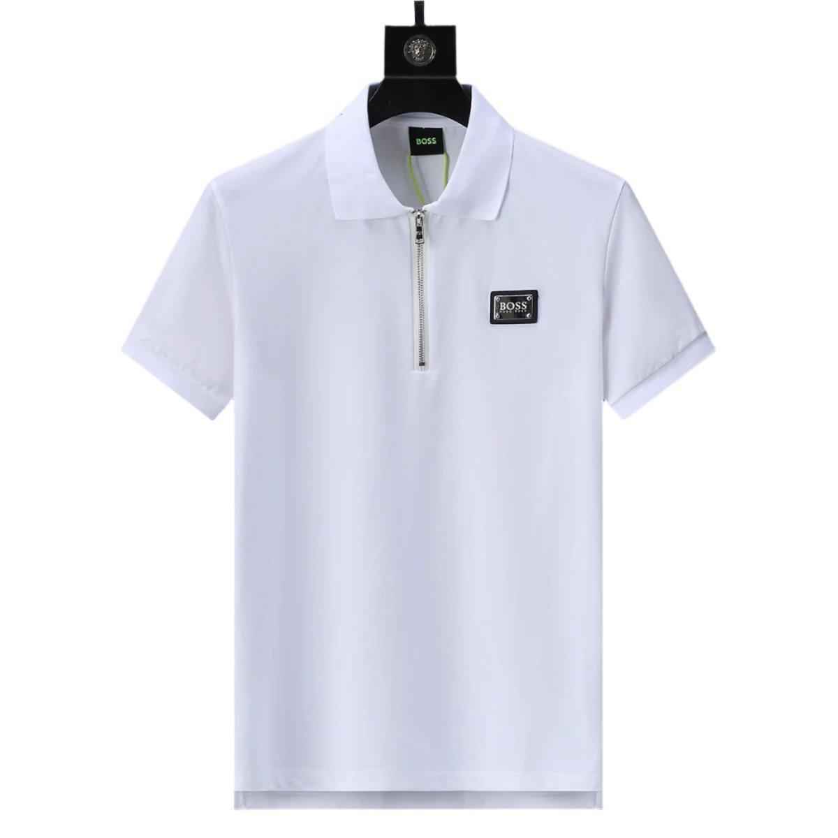 Hugo Boss White T-Shirt with Collar Banlieue91