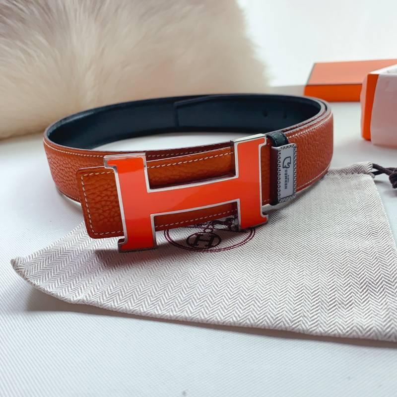 Hermes Men Orange Buckle Belt 'Orange' Banlieue91