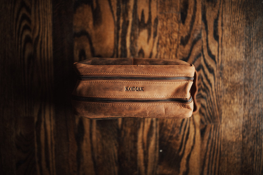 Buffalo Leather Dopp - LG Kodiak Leather