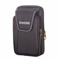 Men's Fashion Double Zipper Through The Belt Coin Purse