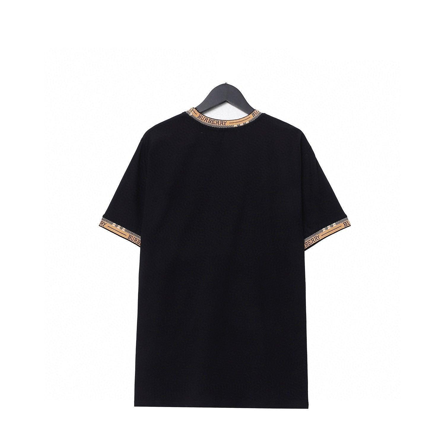 Burberry T-Shirt Without Collar 'Black & Beige' Banlieue91