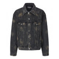 Balenciaga Oversized Distressed Denim Jacket - Black Banlieue91