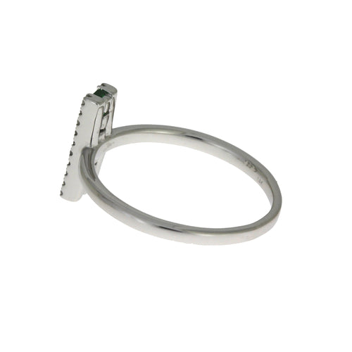 .25ct Emerald Diamond Ring 14KT White Gold Bids.com