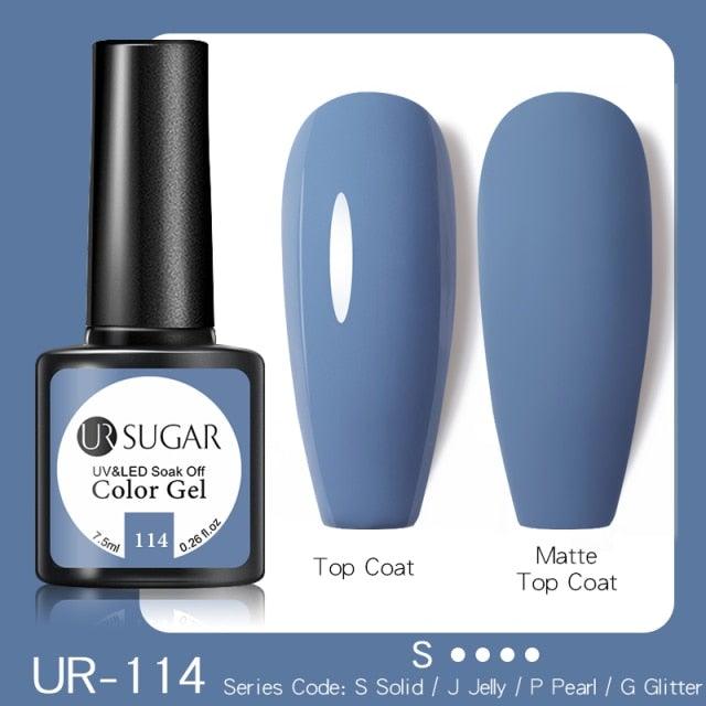 Dark Blue Matte Colorful UV Nail Gel Polish Semi Permanent Popular High Quality Fashion Design