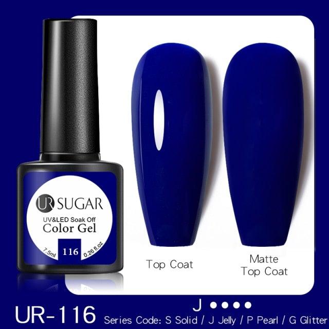 Dark Blue Matte Colorful UV Nail Gel Polish Semi Permanent Popular High Quality Fashion Design