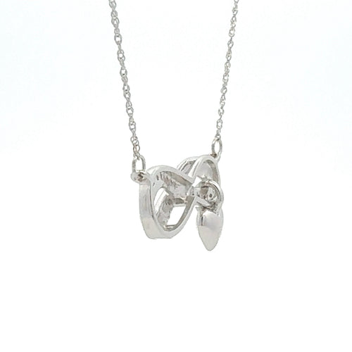 .04ct Diamond Cross Religious Pendant Sterling Silver Bids.com