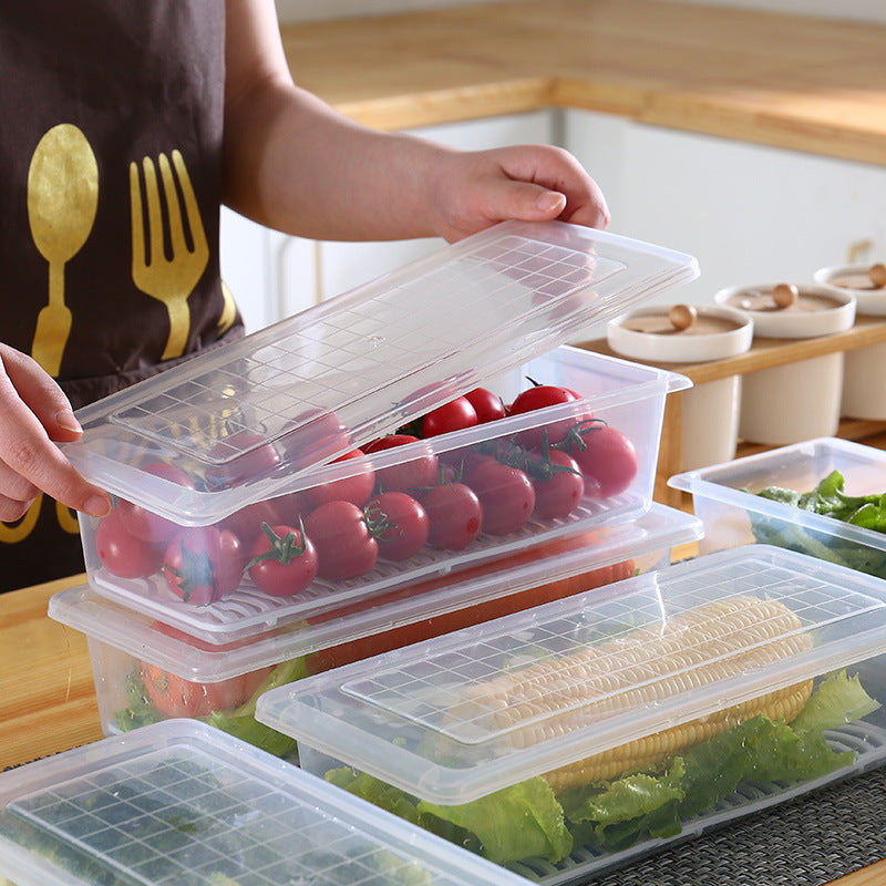 Food Preservation Box Divider With Draining Vegetables And Fruits Fresh-keeping Artifact
