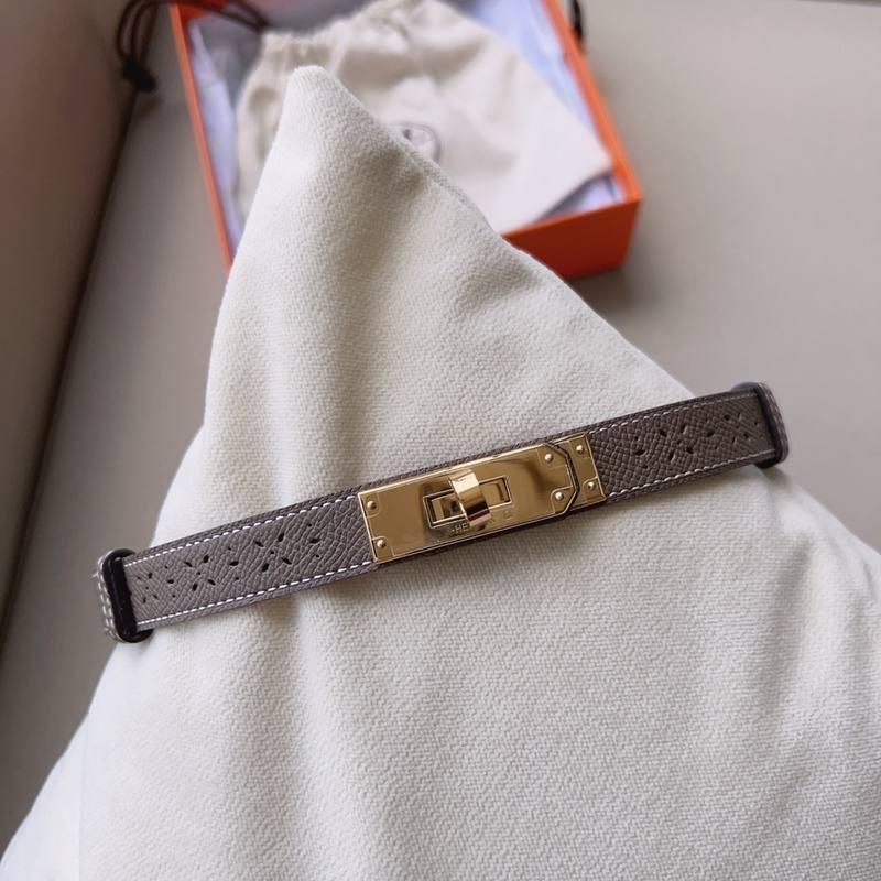 Hermes Men Gold Buckle Belt 'Grey' Banlieue91