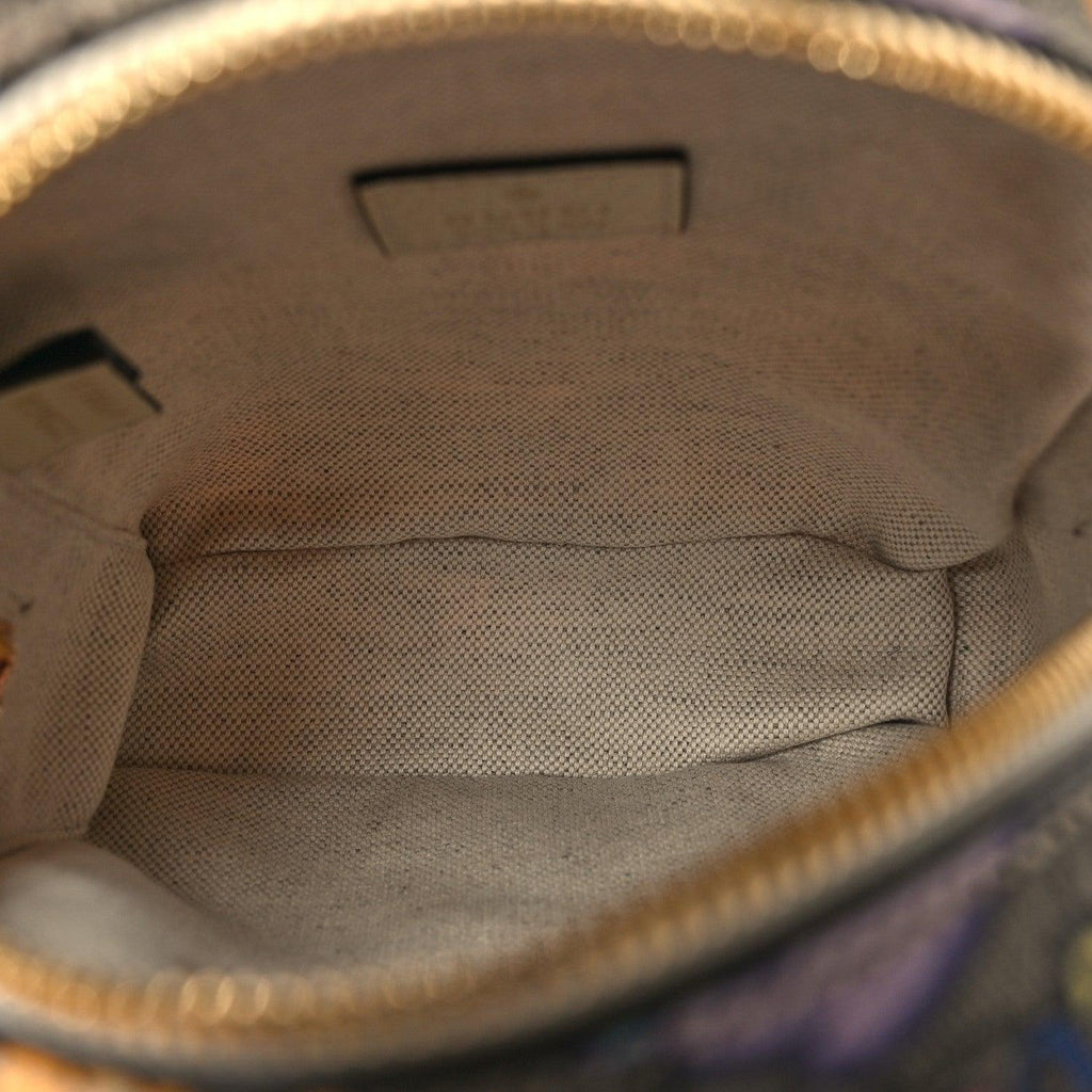 Gucci X PIKARAR GG Supreme Monogram Textured Dollar Calfskin Animal Print Retro Interlocking G Multi-Function Bag Beige Ebony Multicolor Mystic White Banlieue91