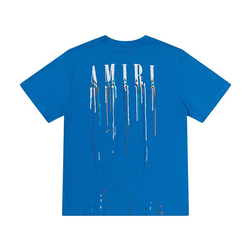Amiri Blue T-Shirt Without Collar Banlieue91