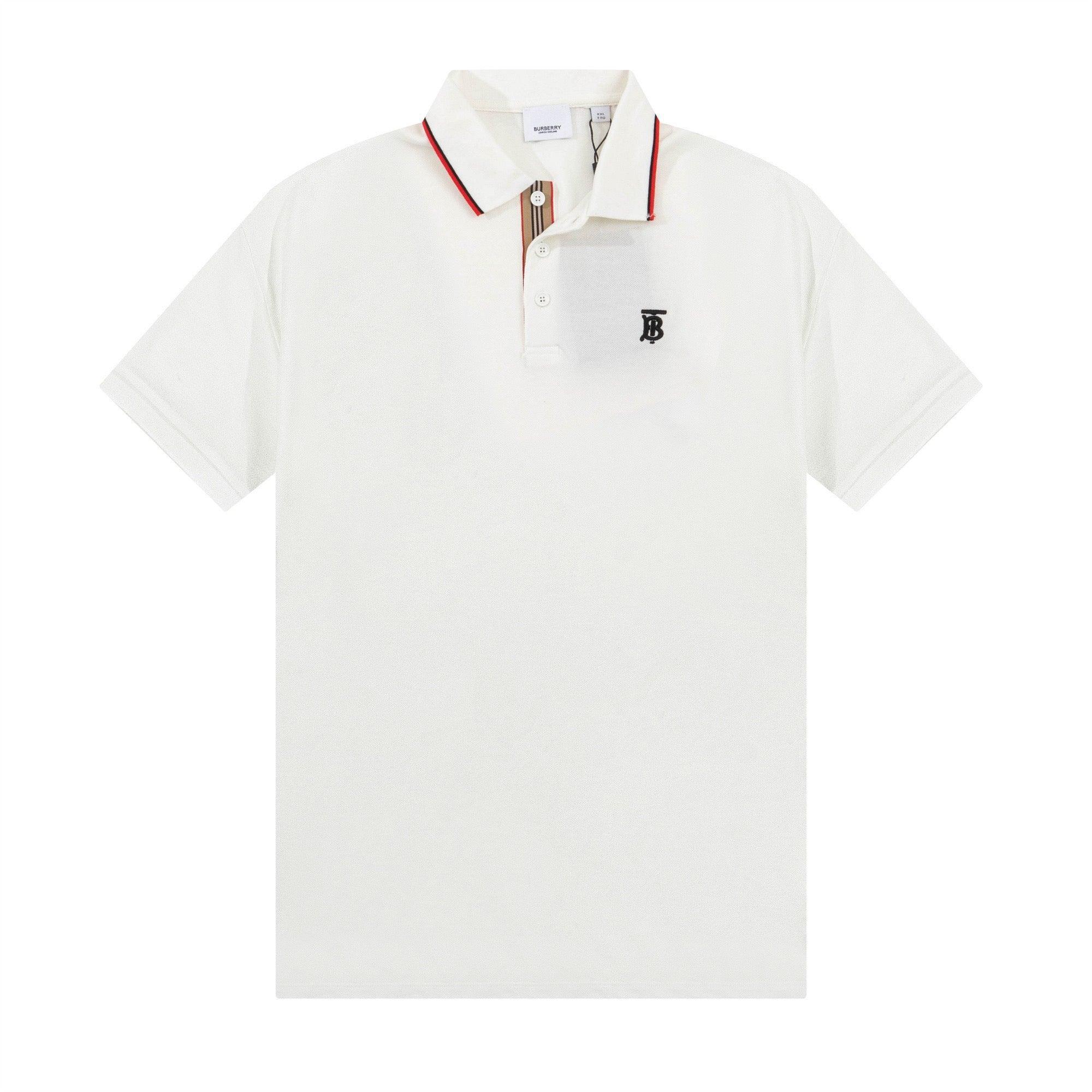 Burberry White T-Shirt With Collar Banlieue91