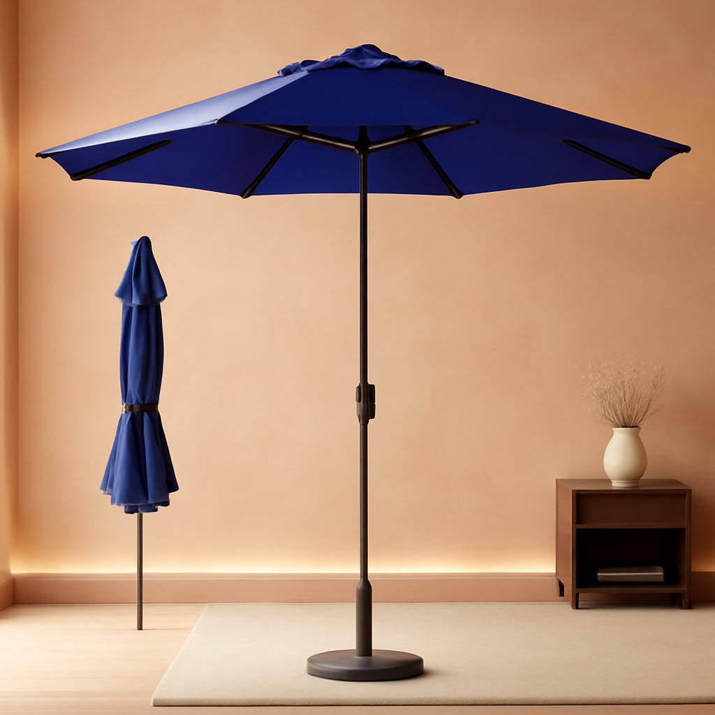 9Foot Navy Weather Resistant Patio Umbrella Tilt Crank