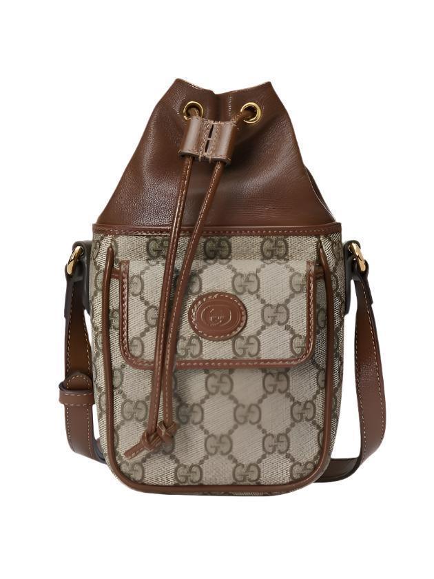 Gucci GG Interlocking G Mini Bucket Bag Beige Banlieue91