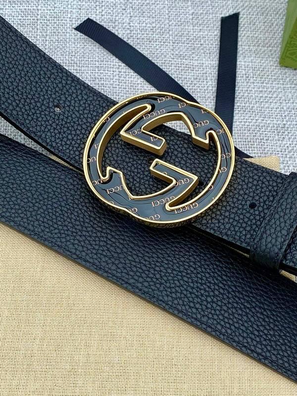 GUCCI Embellished coated-canvas and leather belt 'Black' Banlieue91