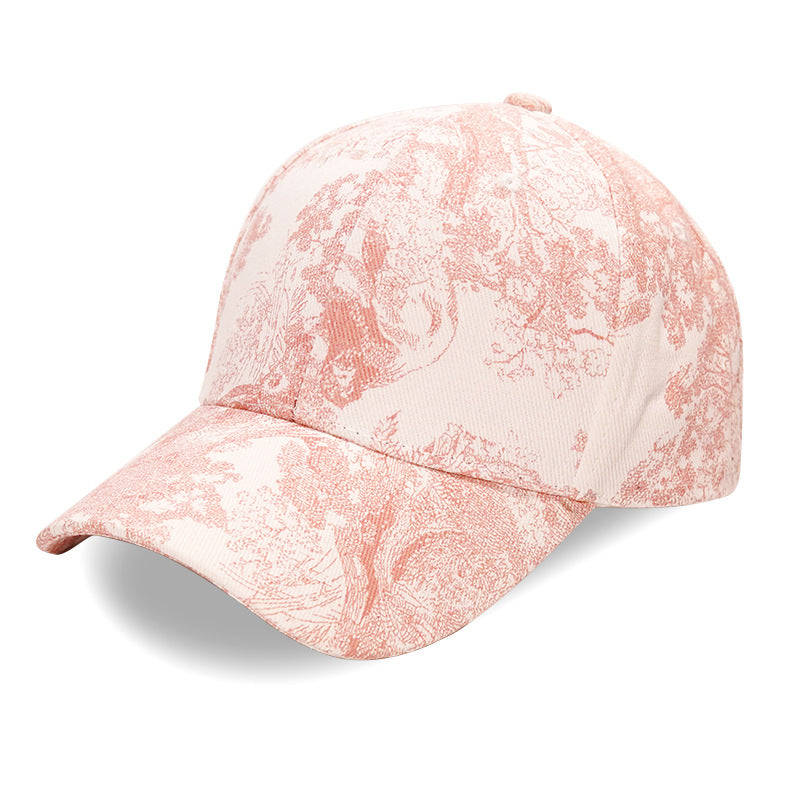 Floral Print Dome Crown Baseball Cap – Unisex One Size FitiqueFit
