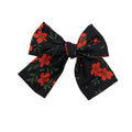 Red Hot Floral - Petite Hair Bow