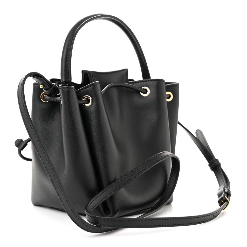 Burberry Calfskin Monogram Motif TB Bucket Black Banlieue91