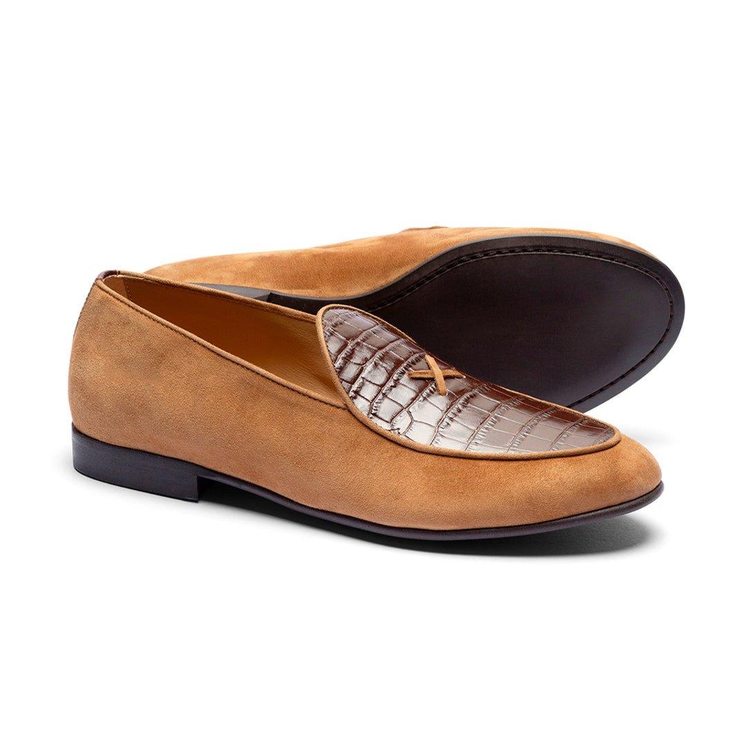 Men's Cognac Croc Milano Loafer Del Toro Shoes