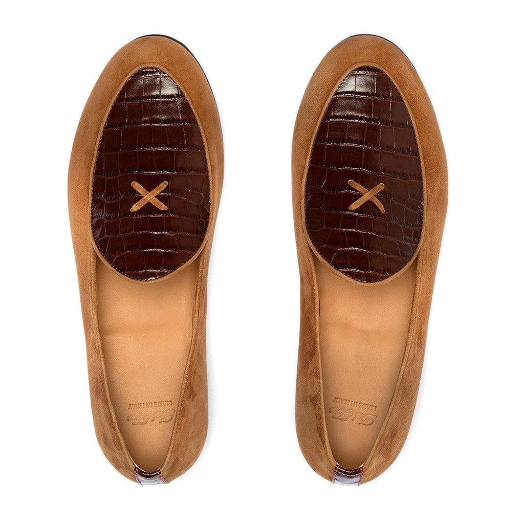 Men's Cognac Croc Milano Loafer Del Toro Shoes