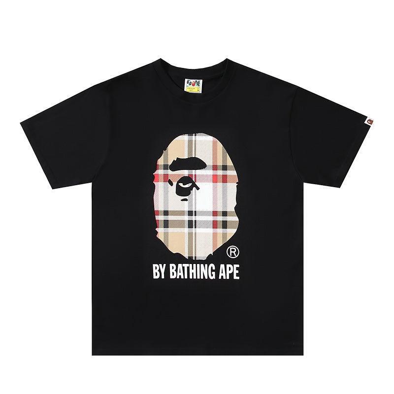 Bathing Ape Check by Bathing Tee Black/Beige Banlieue91