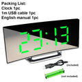 Digital Alarm Clock Alarm Clocks Adjustable Volume Alarm Clock for Bedroom Electronic 7 Inch Number Desktop Alarm Clocks For Kids Bedroom LED Screen  for Kids Bedroom Temperature Snooze Function Desk Table Clock LED Clock Electronic Watch Table Stevvex