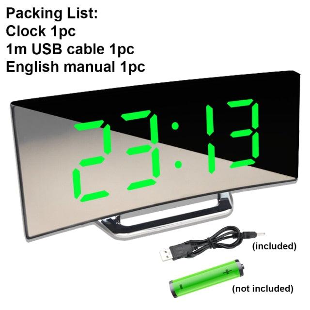 Digital Alarm Clock Alarm Clocks Adjustable Volume Alarm Clock for Bedroom Electronic 7 Inch Number Desktop Alarm Clocks For Kids Bedroom LED Screen  for Kids Bedroom Temperature Snooze Function Desk Table Clock LED Clock Electronic Watch Table Stevvex