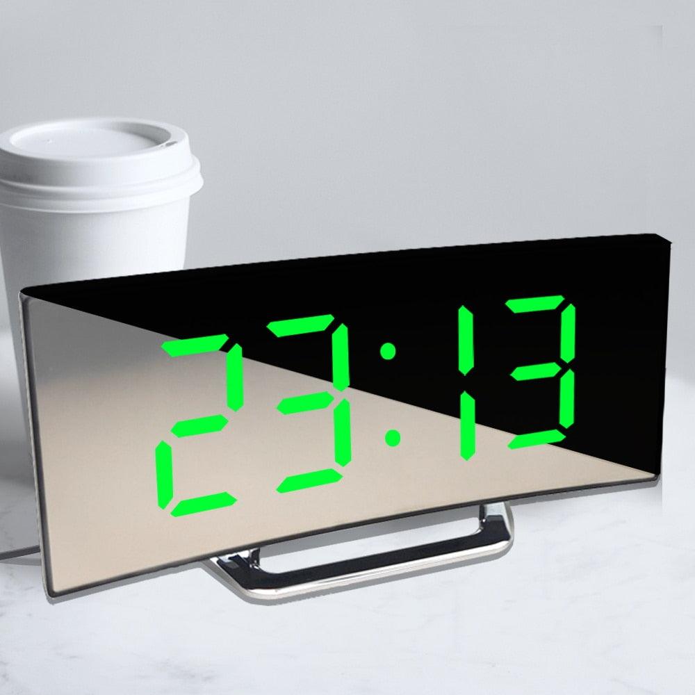 Digital Alarm Clock Alarm Clocks Adjustable Volume Alarm Clock for Bedroom Electronic 7 Inch Number Desktop Alarm Clocks For Kids Bedroom LED Screen  for Kids Bedroom Temperature Snooze Function Desk Table Clock LED Clock Electronic Watch Table Stevvex