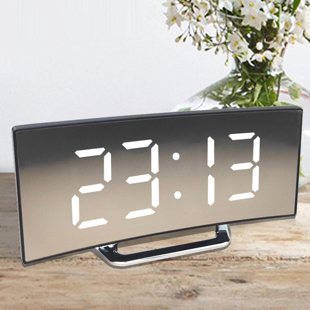 Digital Alarm Clock Alarm Clocks Adjustable Volume Alarm Clock for Bedroom Electronic 7 Inch Number Desktop Alarm Clocks For Kids Bedroom LED Screen  for Kids Bedroom Temperature Snooze Function Desk Table Clock LED Clock Electronic Watch Table Stevvex
