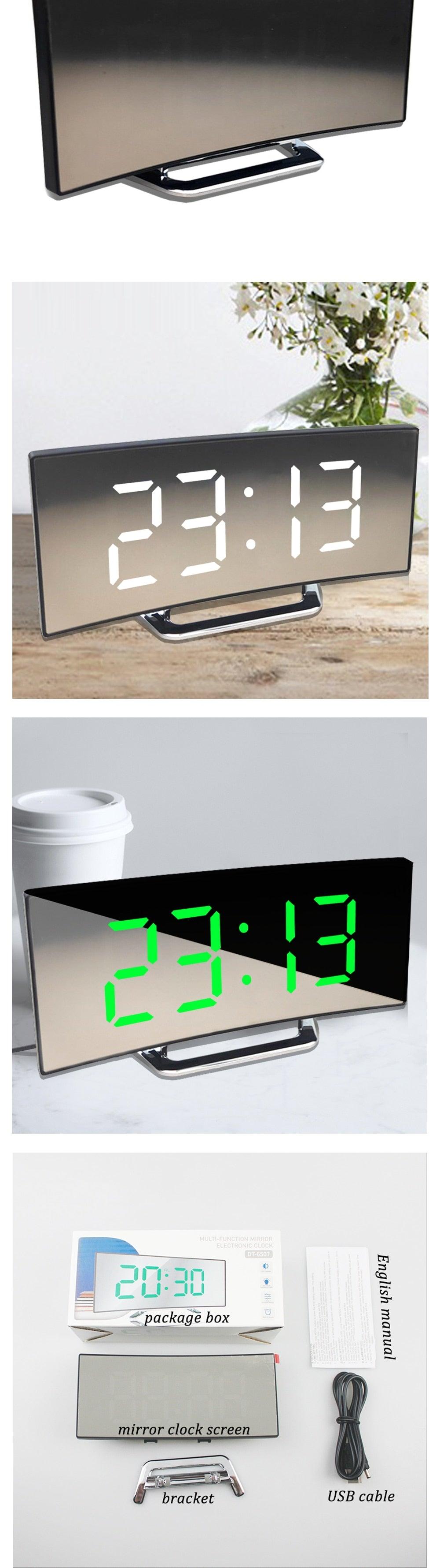 Digital Alarm Clock Alarm Clocks Adjustable Volume Alarm Clock for Bedroom Electronic 7 Inch Number Desktop Alarm Clocks For Kids Bedroom LED Screen  for Kids Bedroom Temperature Snooze Function Desk Table Clock LED Clock Electronic Watch Table Stevvex