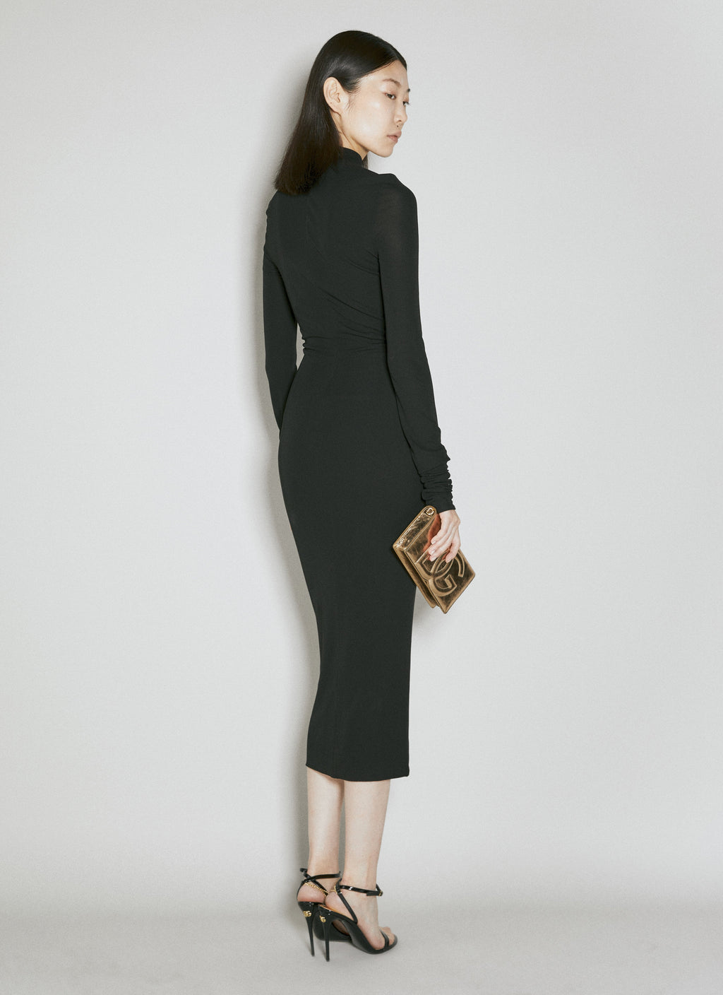 Dolce & Gabbana Women Chantilly Lace Insert Jersey Dress