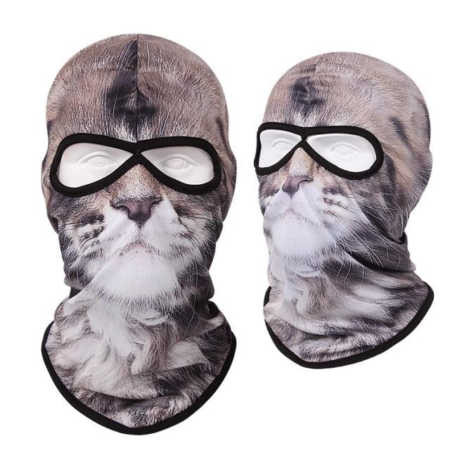 Double Eye Hole Animal Head Hat Horror Role-Playing Full Face Mask Riding Hunting Balaclava Sweat-Absorbent And Breathable Scarf Dustproof Headgear Unisex Cycling Equipment Racing Breather Mask Tactical Airsoft Cap Scarf Mask Ski Hat Spring Summer For Men Stevvex