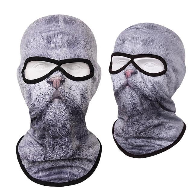 Double Eye Hole Animal Head Hat Horror Role-Playing Full Face Mask Riding Hunting Balaclava Sweat-Absorbent And Breathable Scarf Dustproof Headgear Unisex Cycling Equipment Racing Breather Mask Tactical Airsoft Cap Scarf Mask Ski Hat Spring Summer For Men Stevvex