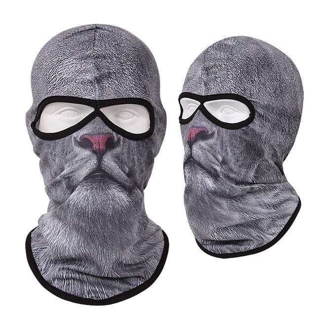 Double Eye Hole Animal Head Hat Horror Role-Playing Full Face Mask Riding Hunting Balaclava Sweat-Absorbent And Breathable Scarf Dustproof Headgear Unisex Cycling Equipment Racing Breather Mask Tactical Airsoft Cap Scarf Mask Ski Hat Spring Summer For Men Stevvex