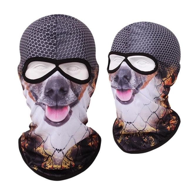 Double Eye Hole Animal Head Hat Horror Role-Playing Full Face Mask Riding Hunting Balaclava Sweat-Absorbent And Breathable Scarf Dustproof Headgear Unisex Cycling Equipment Racing Breather Mask Tactical Airsoft Cap Scarf Mask Ski Hat Spring Summer For Men Stevvex