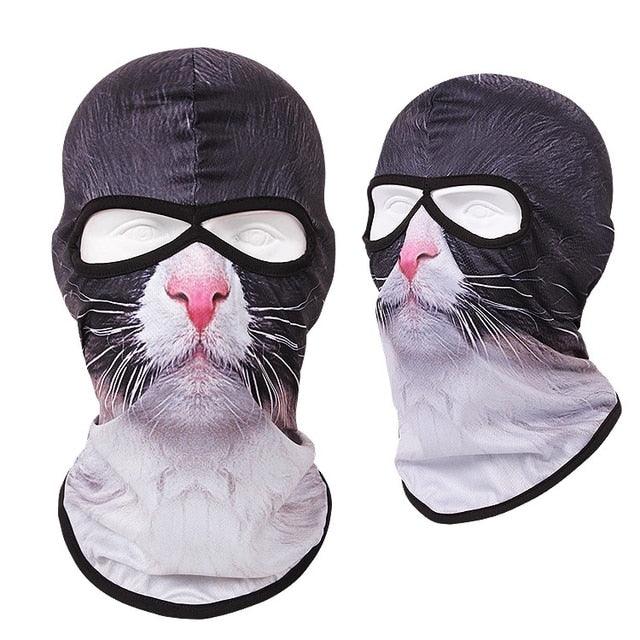 Double Eye Hole Animal Head Hat Horror Role-Playing Full Face Mask Riding Hunting Balaclava Sweat-Absorbent And Breathable Scarf Dustproof Headgear Unisex Cycling Equipment Racing Breather Mask Tactical Airsoft Cap Scarf Mask Ski Hat Spring Summer For Men Stevvex