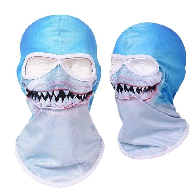 Double Eye Hole Animal Head Hat Horror Role-Playing Full Face Mask Riding Hunting Balaclava Sweat-Absorbent And Breathable Scarf Dustproof Headgear Unisex Cycling Equipment Racing Breather Mask Tactical Airsoft Cap Scarf Mask Ski Hat Spring Summer For Men Stevvex