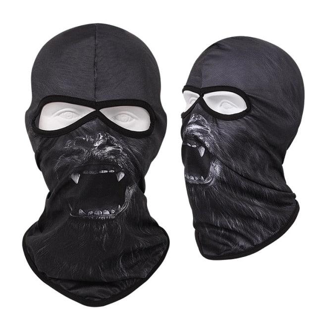 Double Eye Hole Animal Head Hat Horror Role-Playing Full Face Mask Riding Hunting Balaclava Sweat-Absorbent And Breathable Scarf Dustproof Headgear Unisex Cycling Equipment Racing Breather Mask Tactical Airsoft Cap Scarf Mask Ski Hat Spring Summer For Men Stevvex