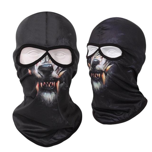 Double Eye Hole Animal Head Hat Horror Role-Playing Full Face Mask Riding Hunting Balaclava Sweat-Absorbent And Breathable Scarf Dustproof Headgear Unisex Cycling Equipment Racing Breather Mask Tactical Airsoft Cap Scarf Mask Ski Hat Spring Summer For Men Stevvex