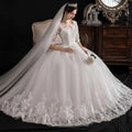 Dream Slim Sleeve Lace Ivory Wedding Gown