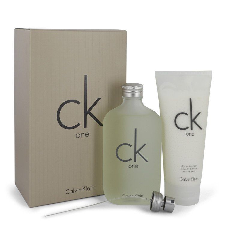 Ck One by Calvin Klein Gift Set - 6.7 oz Eau De Toilette Spray + 6.7 oz Body Moisturizer EasyOptionXY