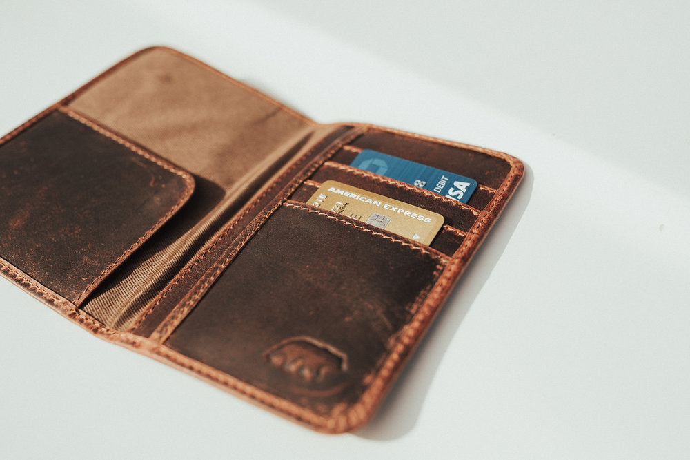 Buffalo Leather Passport Wallet Kodiak Leather