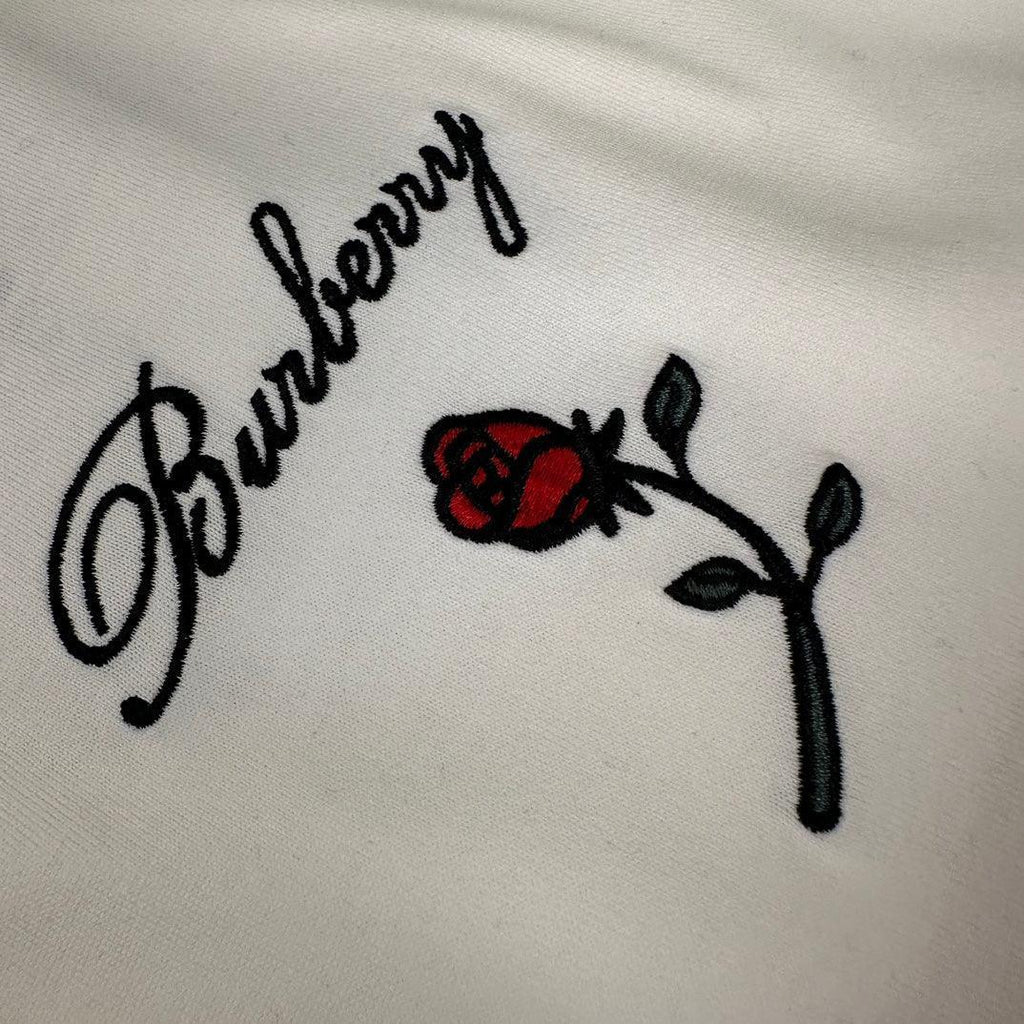 Burberry T-Shirt With Rose Without Collar 'White' Banlieue91
