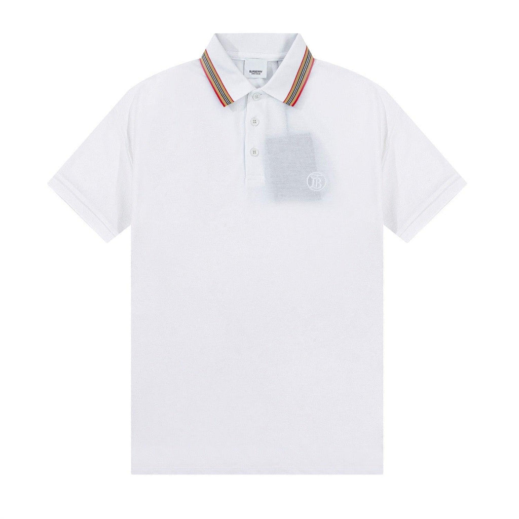 Burberry White T-Shirt With Collar Banlieue91