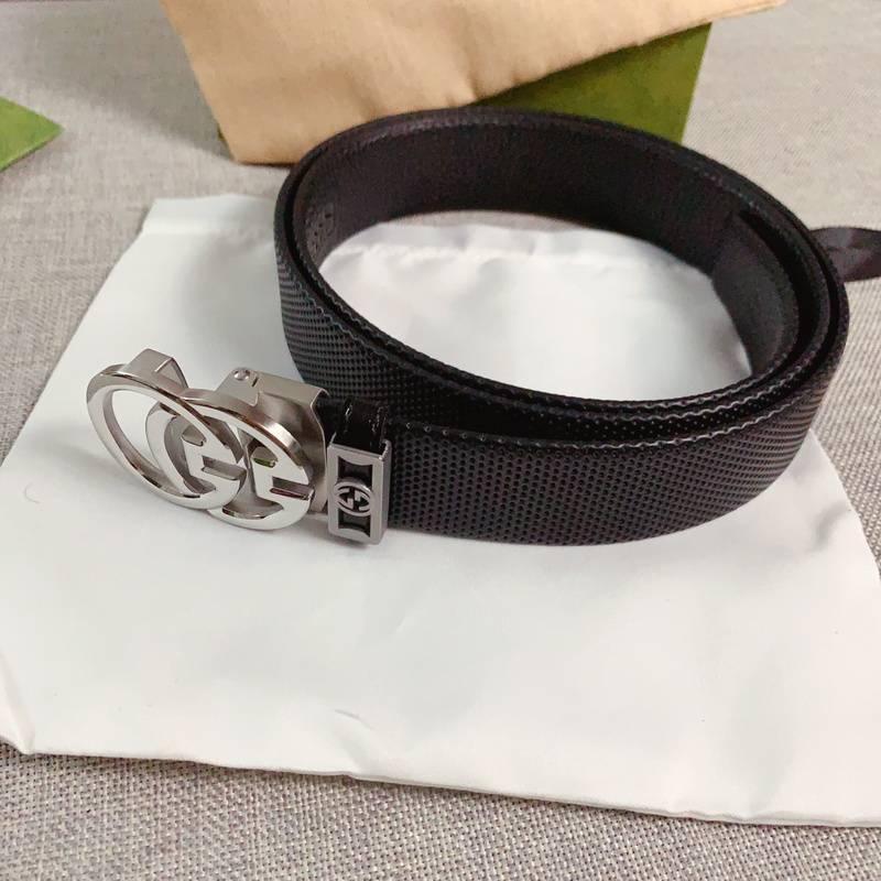 GUCCI Embellished coated-canvas and leather belt 'Black' Banlieue91