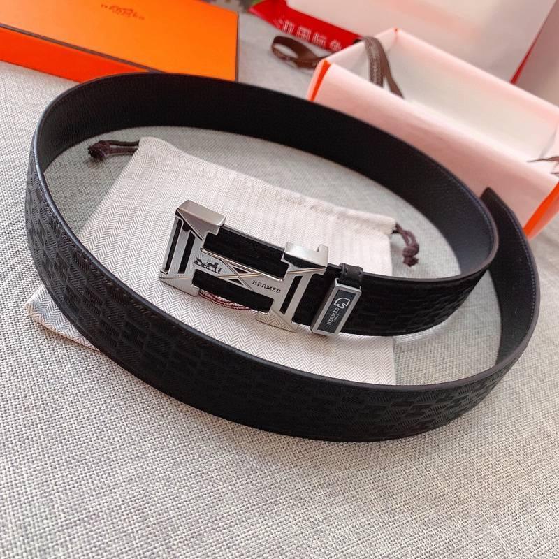 Hermes Men Buckle Belt 'Black' Banlieue91